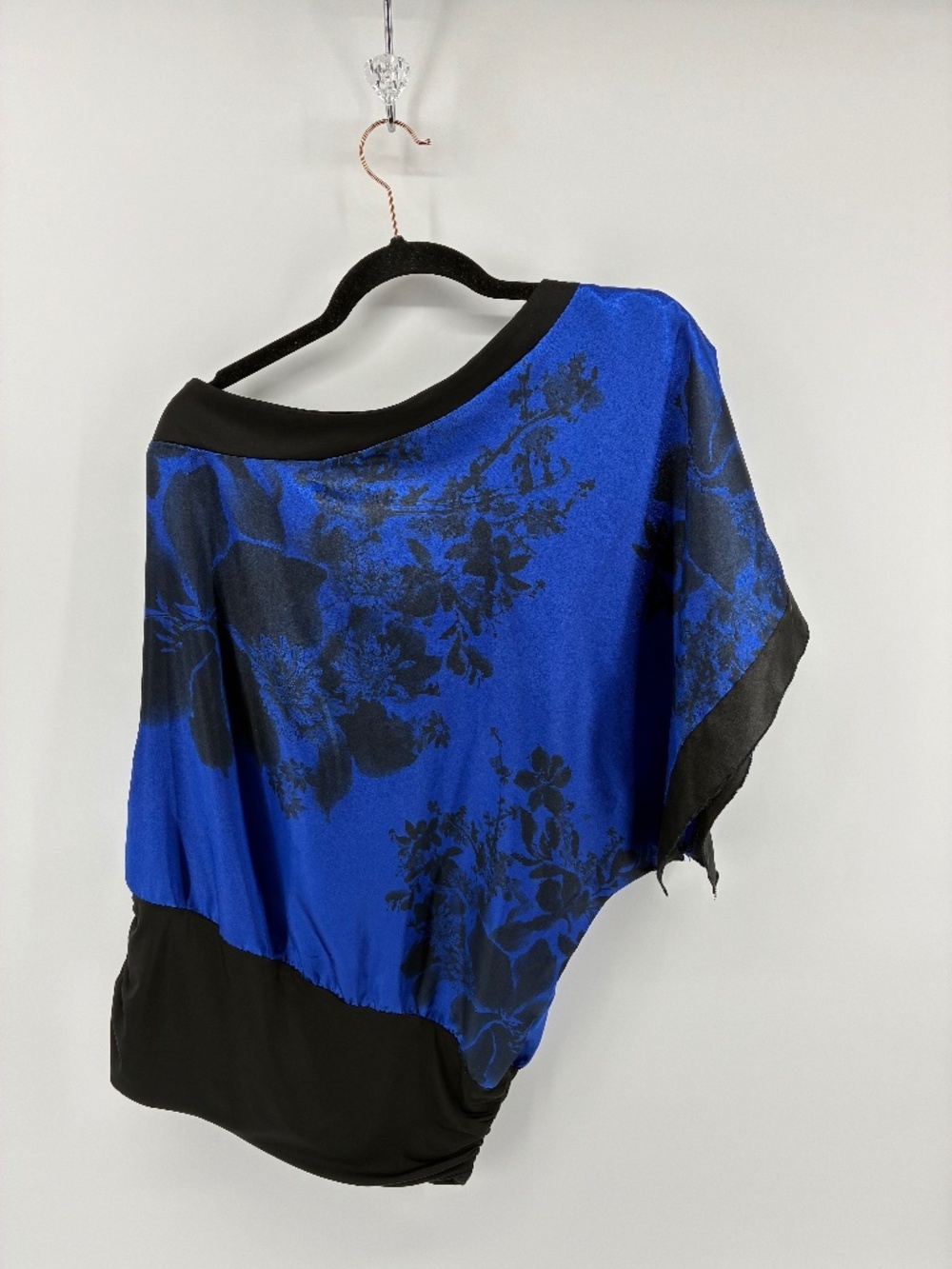MASSIVE $10 SALE Black & Blue Studio Y One Shoulder Dress Top